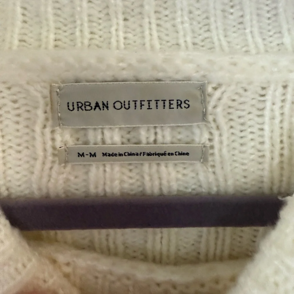 Urban Outfitters Cream Ribbed Cowl Neck Sweater - Picture 3 of 5